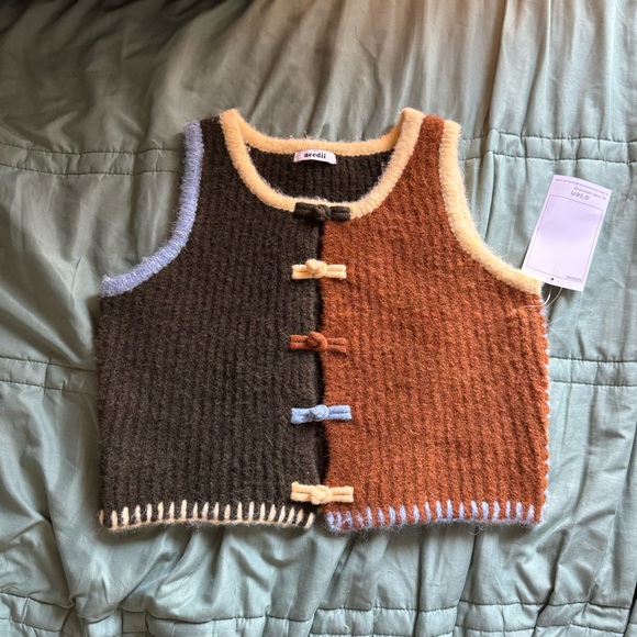 New dead stock Color block sweater vest - Picture 4 of 7
